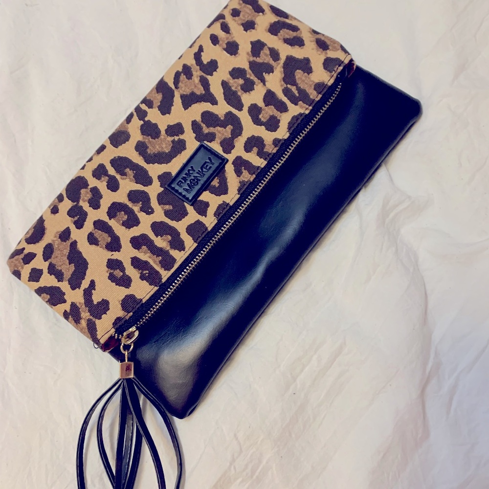 Funky Monkey cheetah print clutch